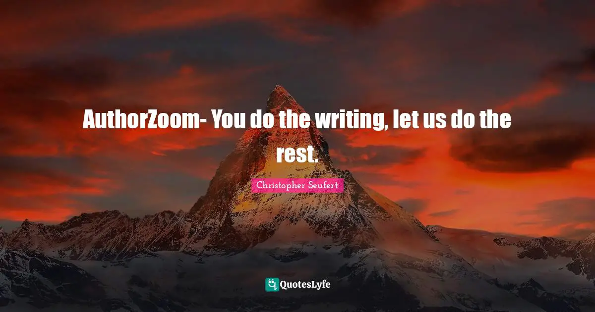 AuthorZoom- You do the writing, let us do the rest.