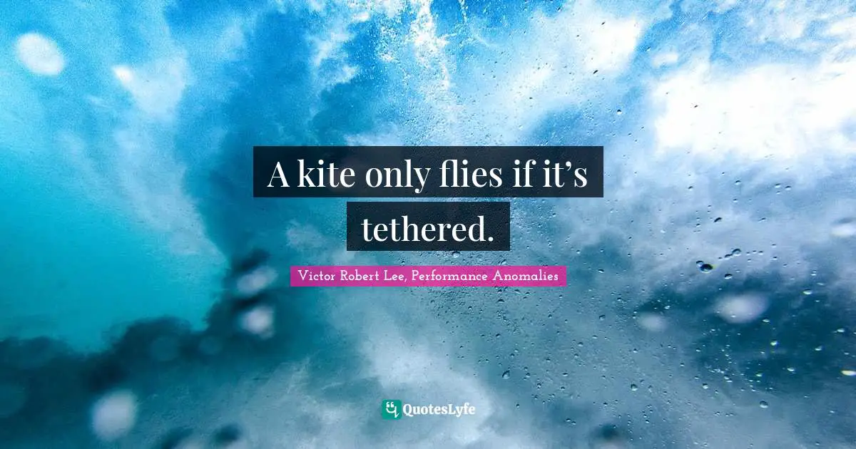 A kite only flies if it’s tethered.