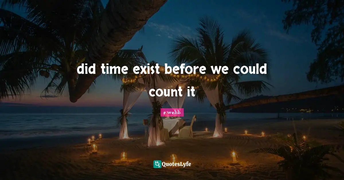 did time exist before we could count it