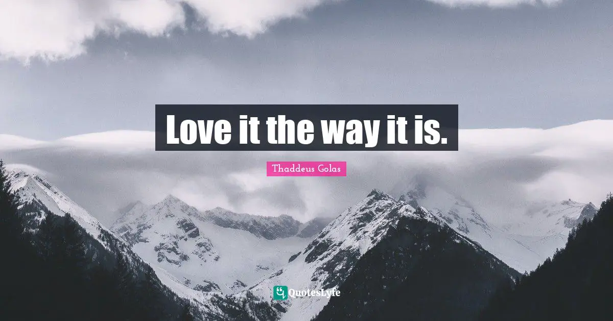 Love it the way it is.