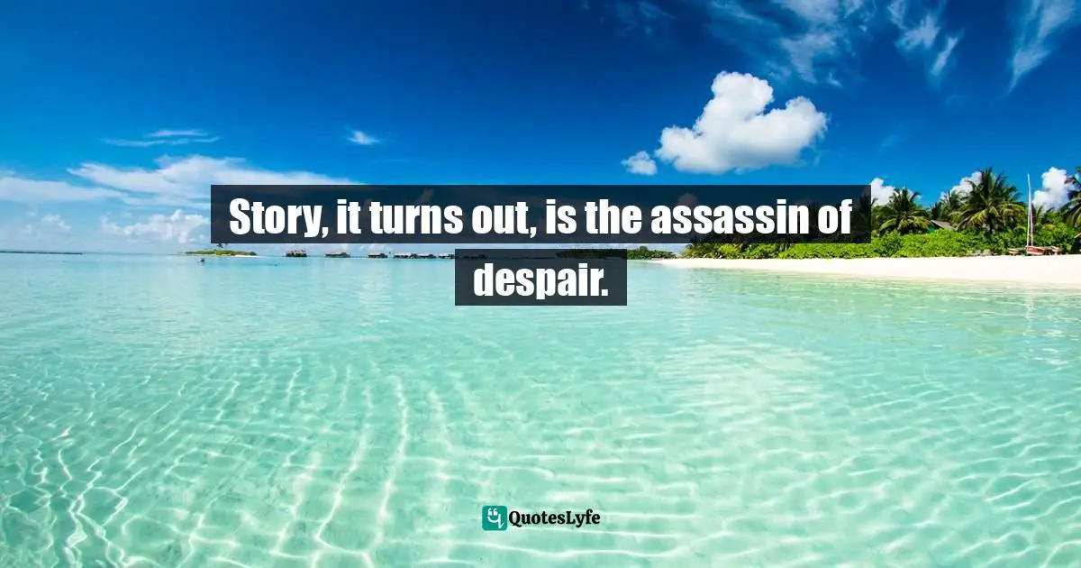 Story, it turns out, is the assassin of despair.