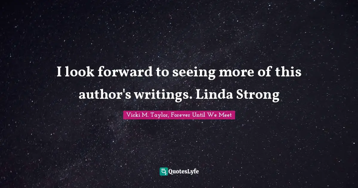 I look forward to seeing more of this author's writings. Linda Strong