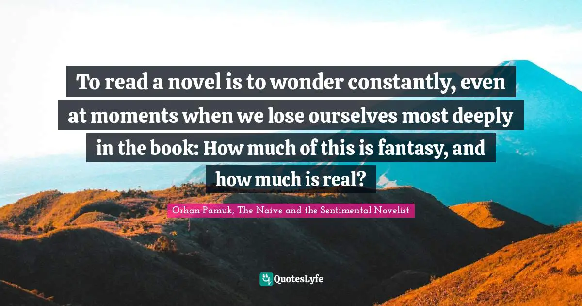 To read a novel is to wonder constantly, even at moments when we lose ourselves most deeply in the book: How much of this is fantasy, and how much is real?