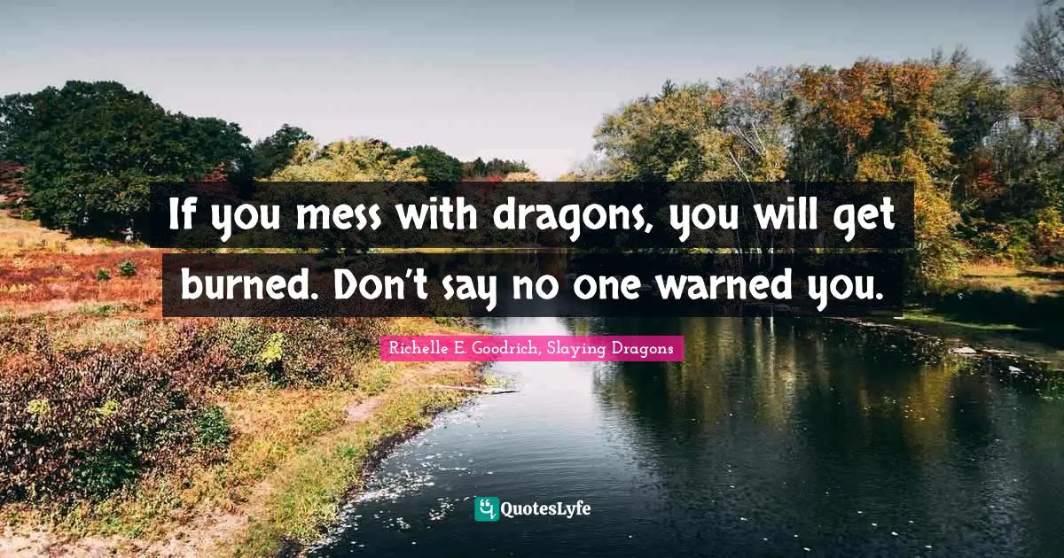 Playing With Fire Quotes: "If you mess with dragons, you will get burned. Don’t say no one warned you."