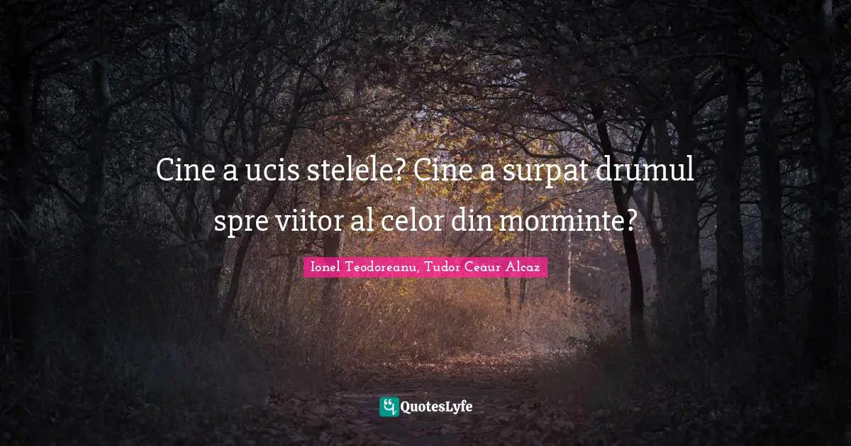 Pragmatism Quotes: "Cine a ucis stelele? Cine a surpat drumul spre viitor al celor din morminte?"