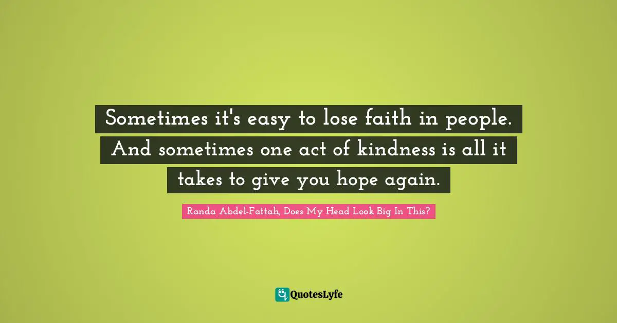 Sometimes it's easy to lose faith in people. And sometimes one act of kindness is all it takes to give you hope again.