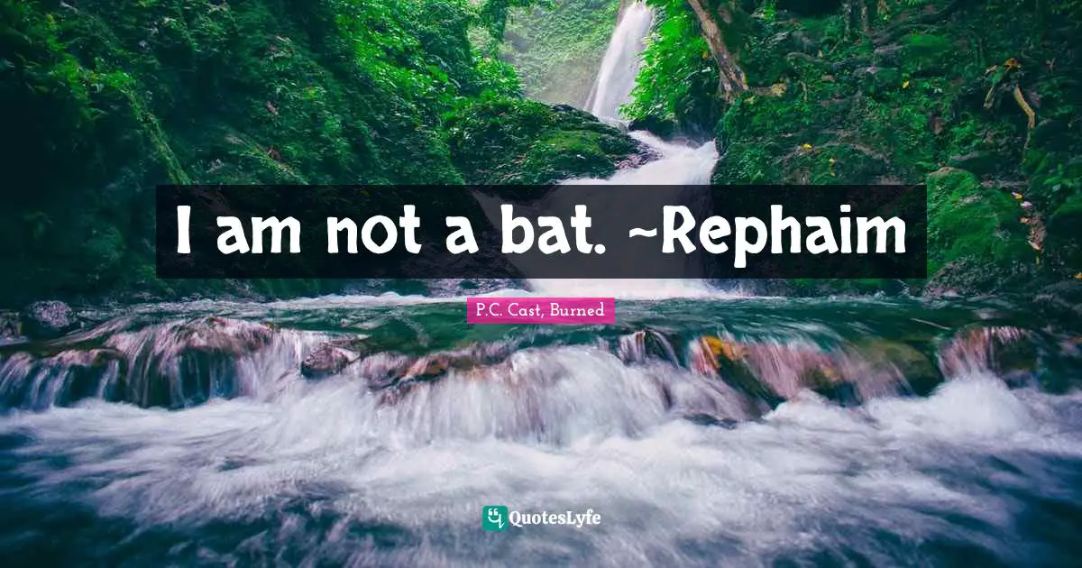I am not a bat. ~Rephaim