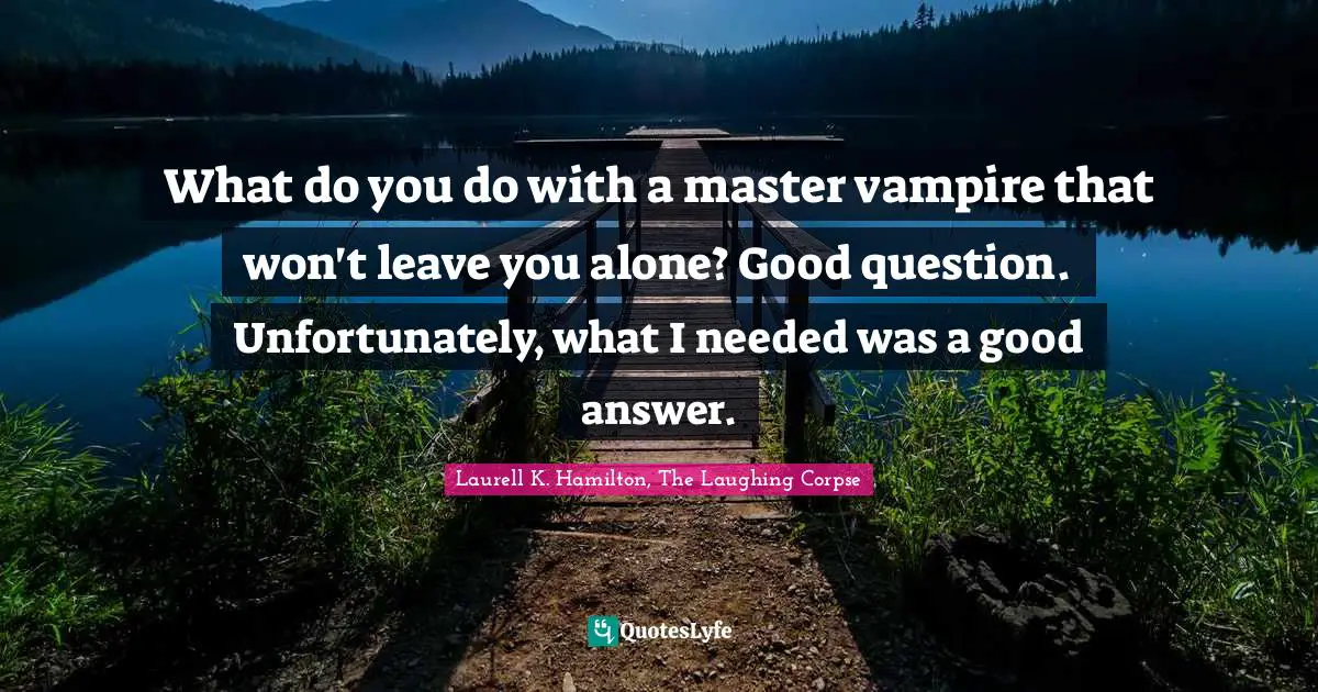 What do you do with a master vampire that won't leave you alone? Good question. Unfortunately, what I needed was a good answer.
