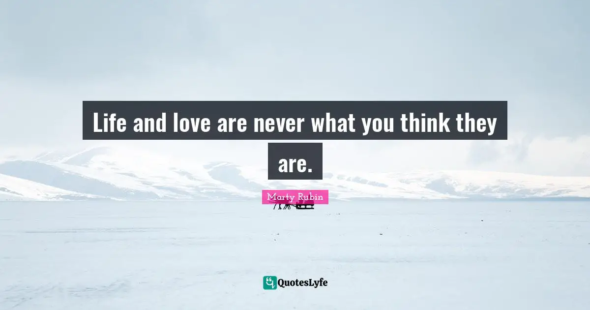 Life and love are never what you think they are.