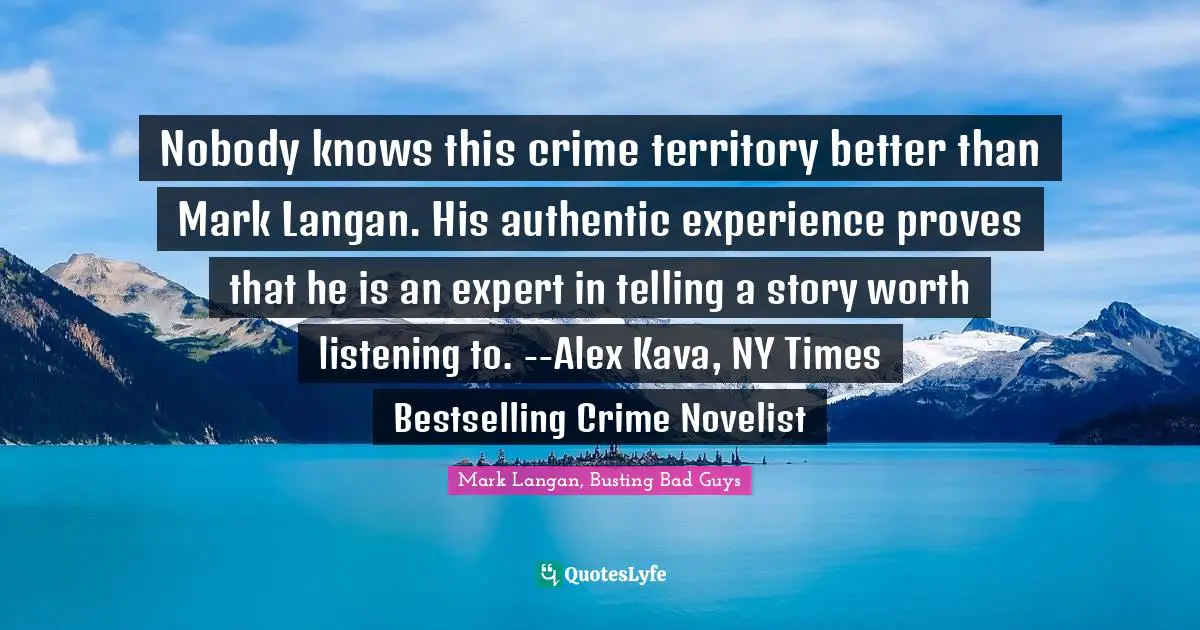 Nobody knows this crime territory better than Mark Langan. His authentic experience proves that he is an expert in telling a story worth listening to. --Alex Kava, NY Times Bestselling Crime Novelist