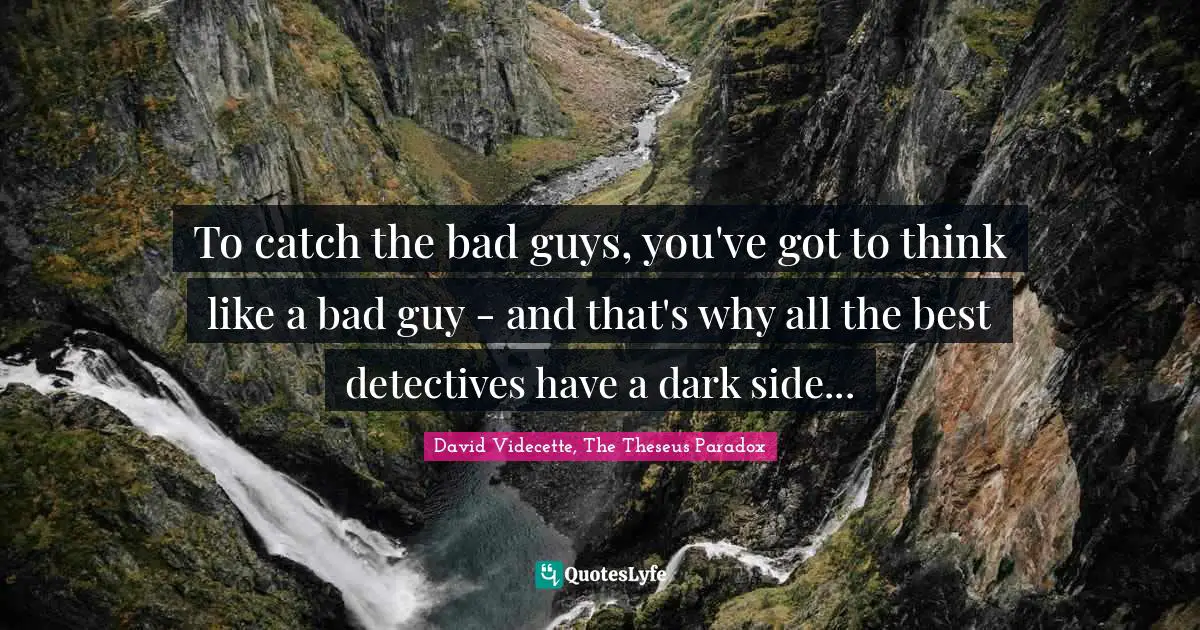 To catch the bad guys, you've got to think like a bad guy - and that's why all the best detectives have a dark side...