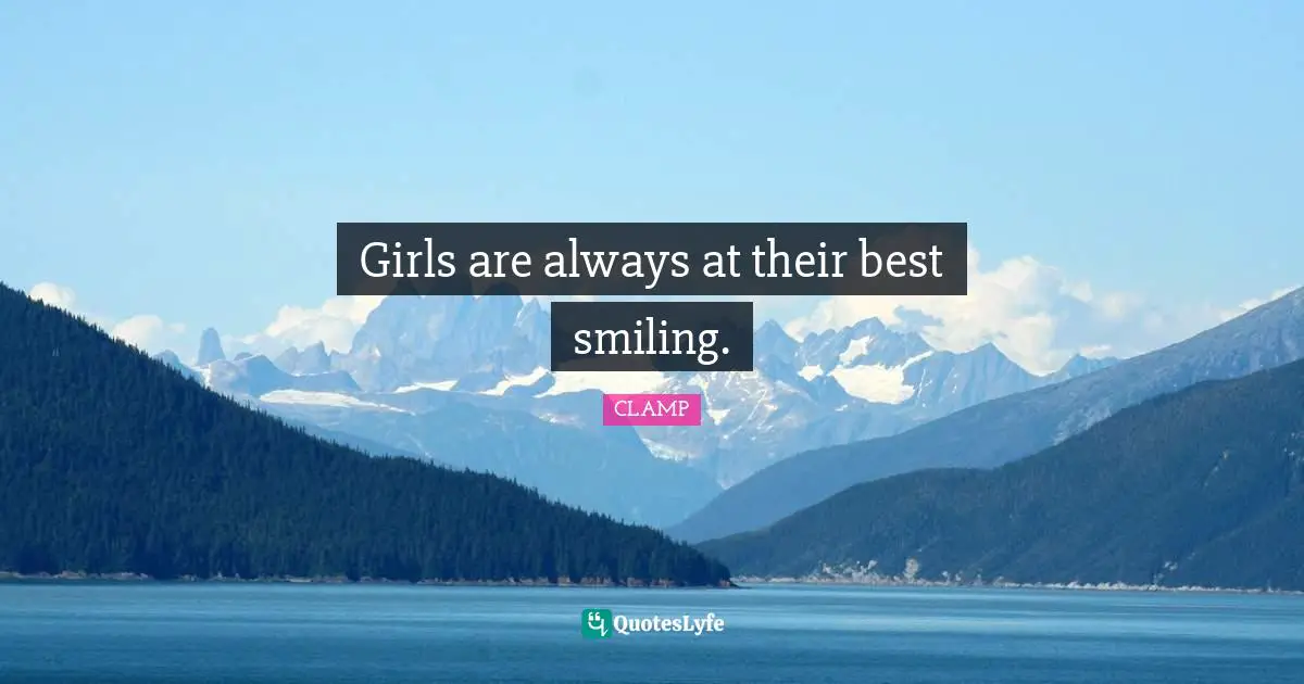 Girls are always at their best smiling.