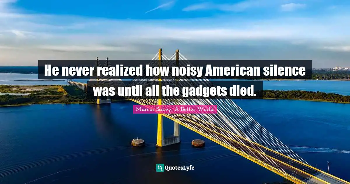 He never realized how noisy American silence was until all the gadgets died.