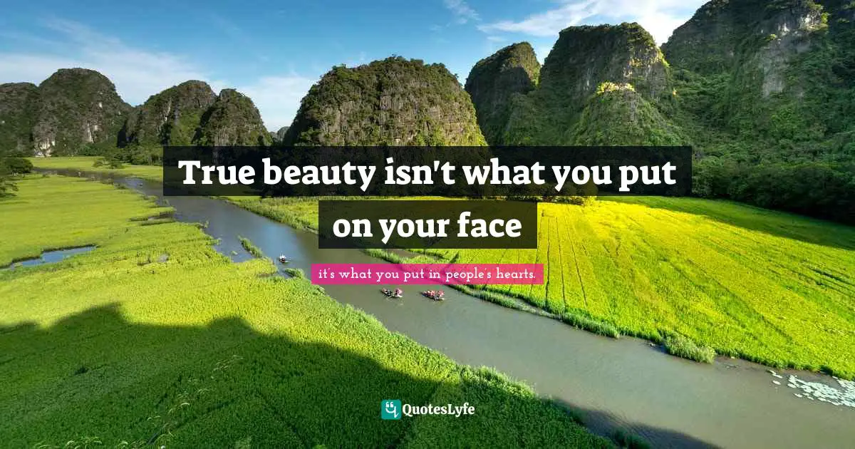 True beauty isn't what you put on your face