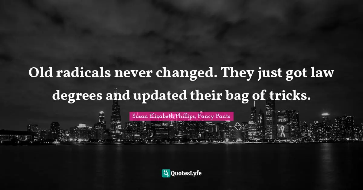 Old radicals never changed. They just got law degrees and updated their bag of tricks.
