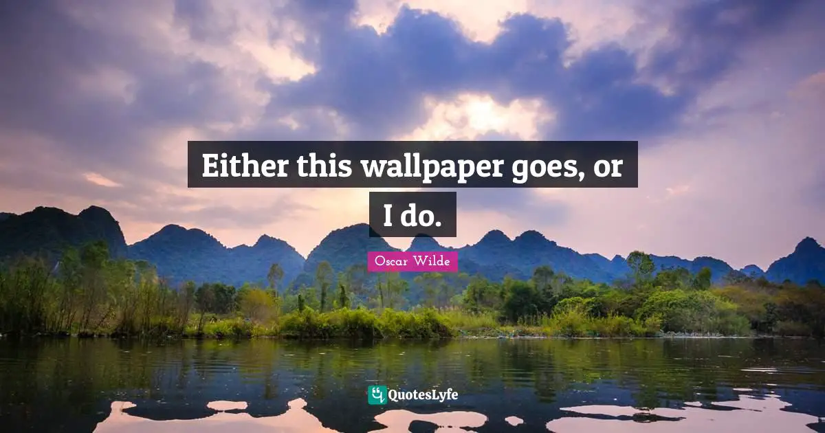 Either this wallpaper goes, or I do.