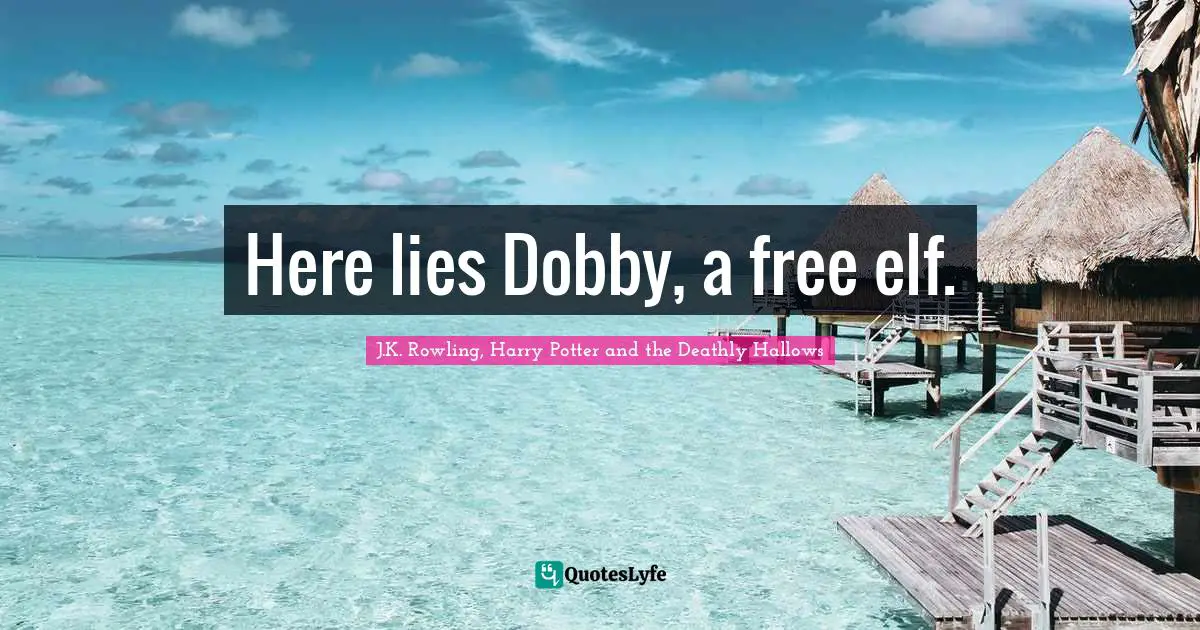 Epitaph Quotes: "Here lies Dobby, a free elf."