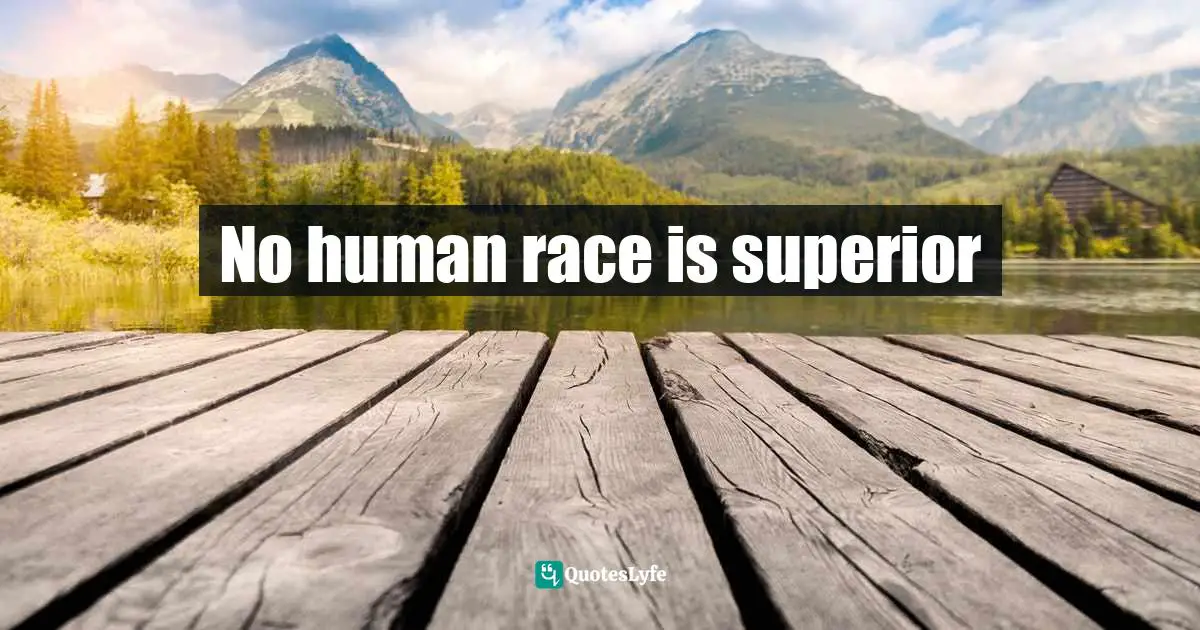 No human race is superior