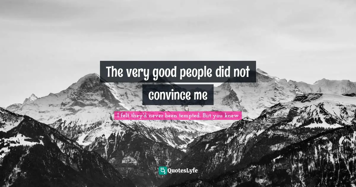 The very good people did not convince me