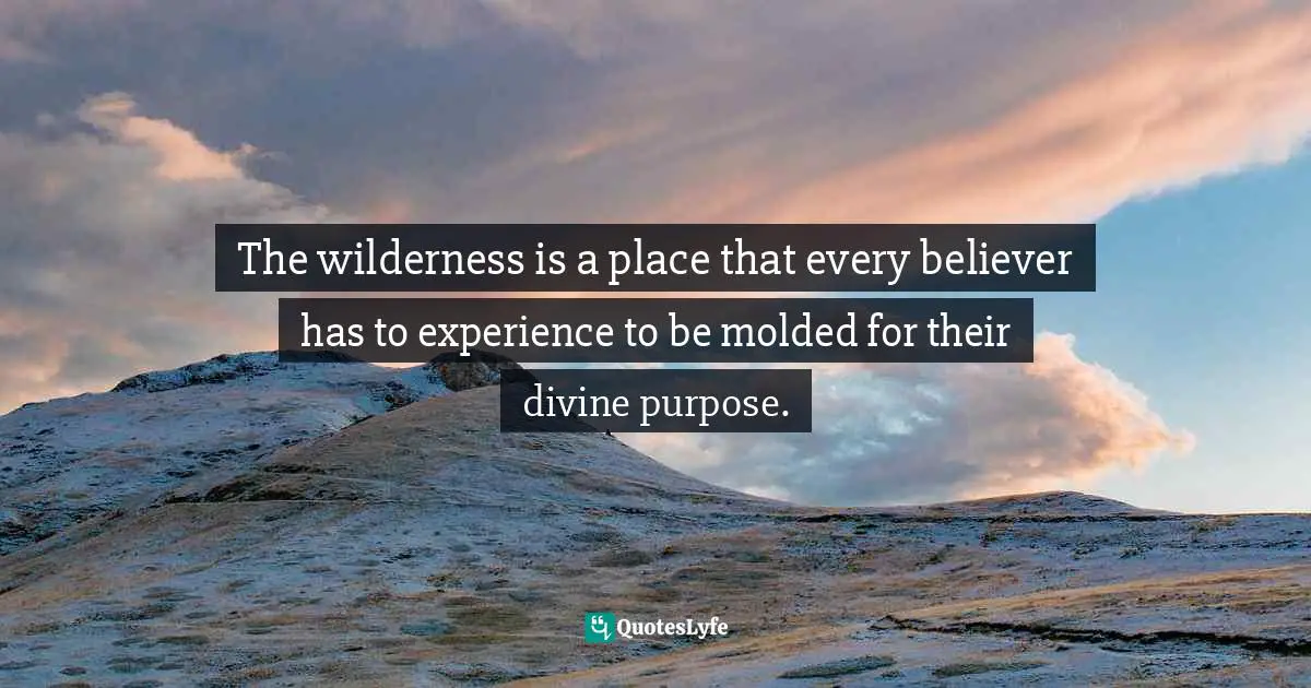 The wilderness is a place that every believer has to experience to be molded for their divine purpose.