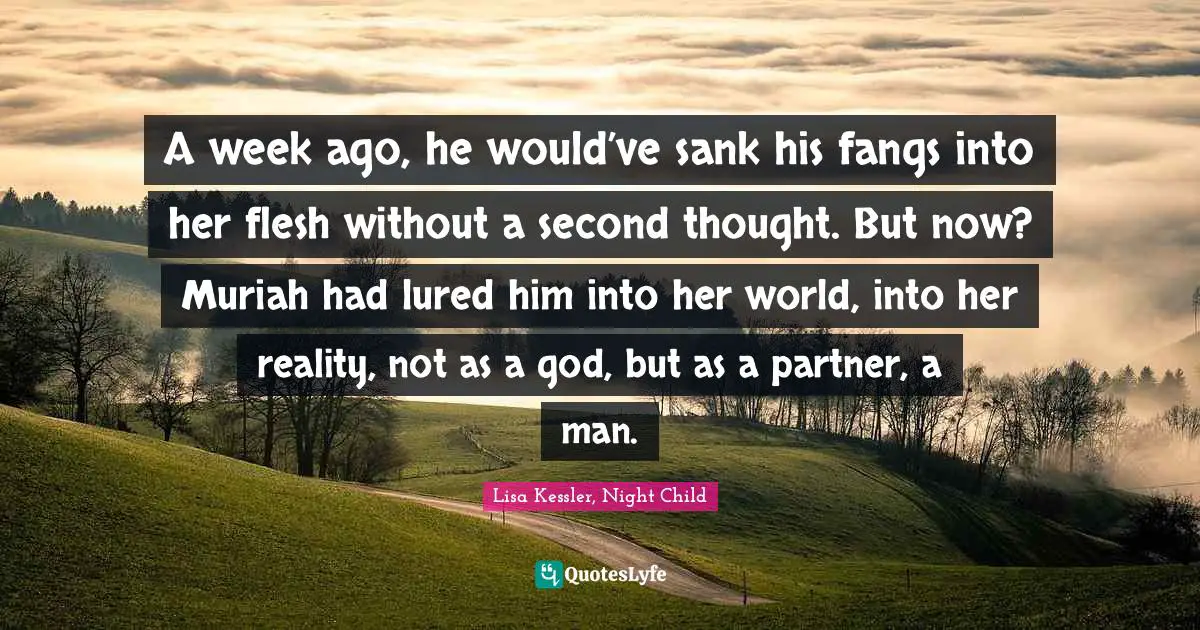 A week ago, he would’ve sank his fangs into her flesh without a second thought. But now? Muriah had lured him into her world, into her reality, not as a god, but as a partner, a man.