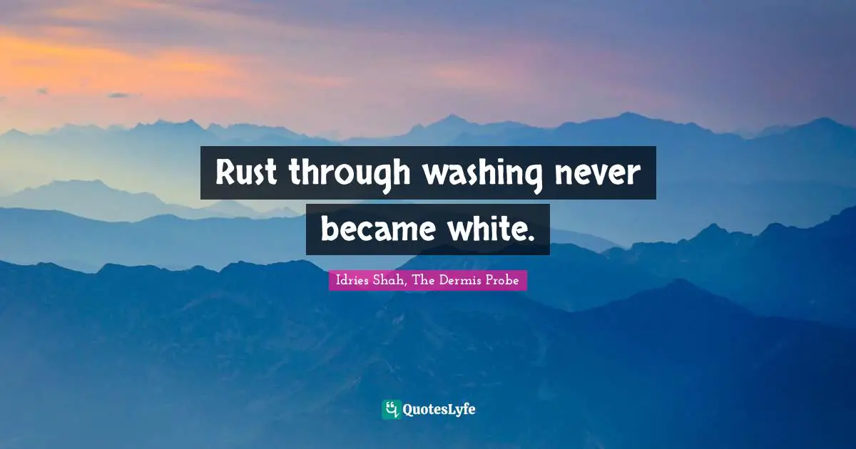 Rust through washing never became white.