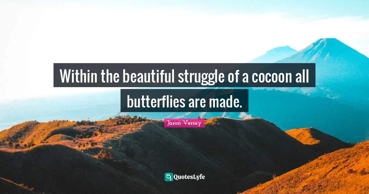 Within the beautiful struggle of a cocoon all butterflies are made.