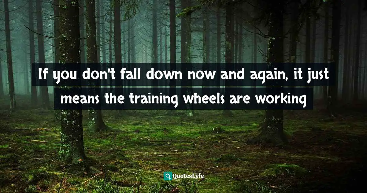 Josh Stern, And That's Why I'm Single: What Good Is Having A Lucky Horseshoe Up Your Butt When The Horse Is Still Attached? Quotes: "If you don't fall down now and again, it just means the training wheels are working"