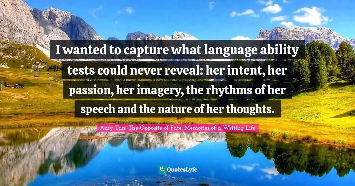 I wanted to capture what language ability tests could never reveal: her intent, her passion, her imagery, the rhythms of her speech and the nature of her thoughts.