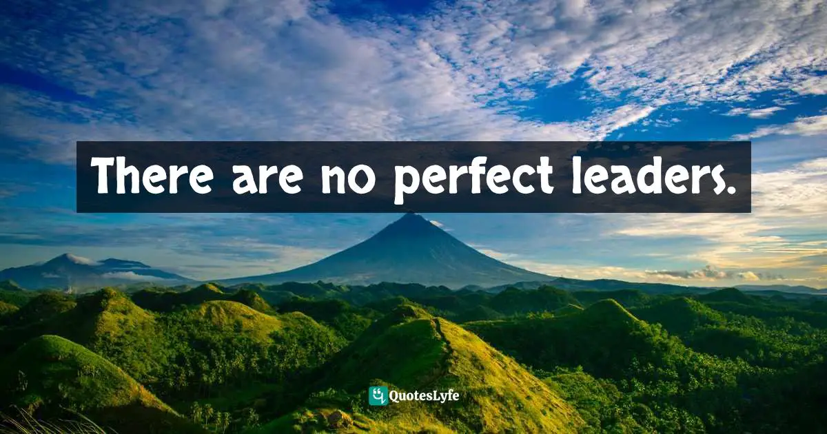 There are no perfect leaders.