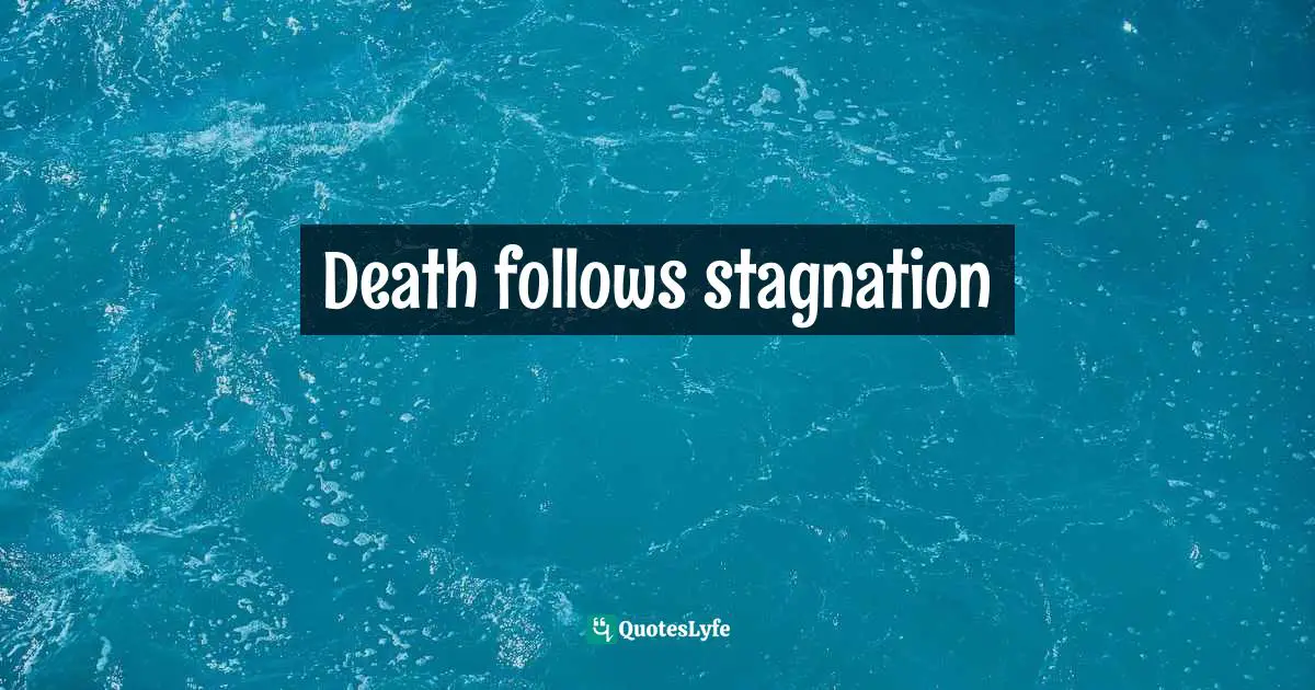 Death follows stagnation