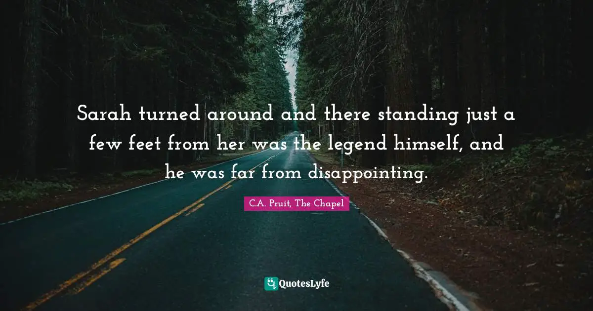 Sarah turned around and there standing just a few feet from her was the legend himself, and he was far from disappointing.