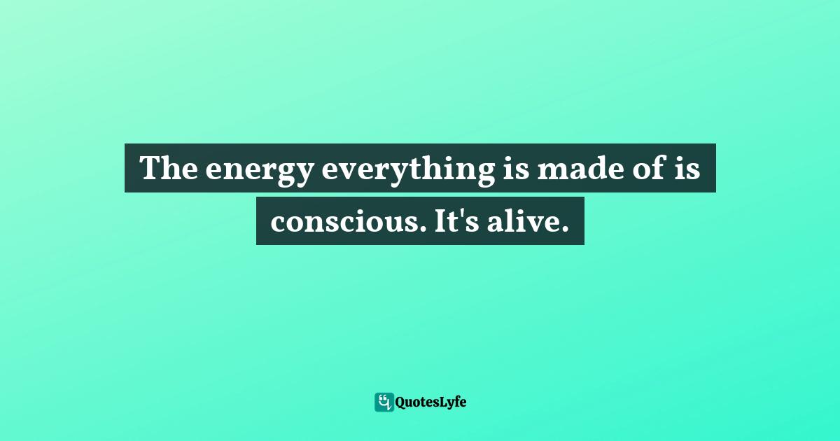 Chris Prentiss Quotes: "The energy everything is made of is conscious. It's alive."