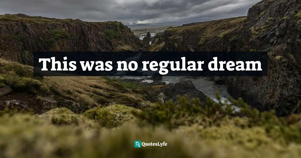 This was no regular dream