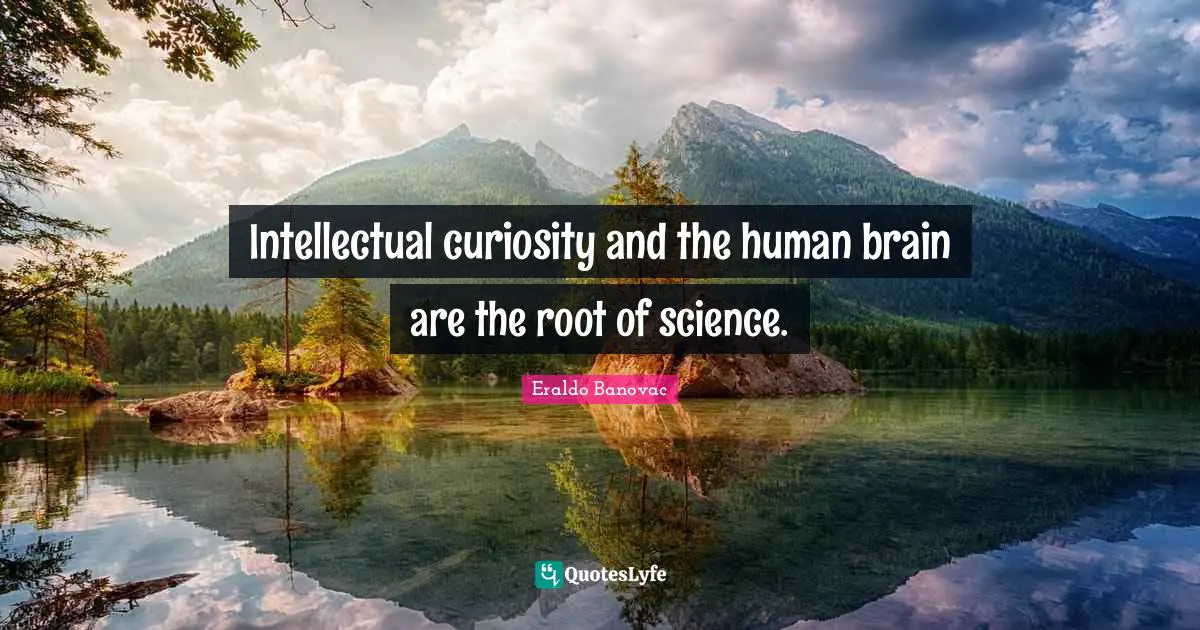 Intellectual curiosity and the human brain are the root of science.