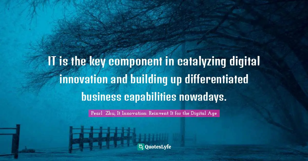 IT is the key component in catalyzing digital innovation and building up differentiated business capabilities nowadays.