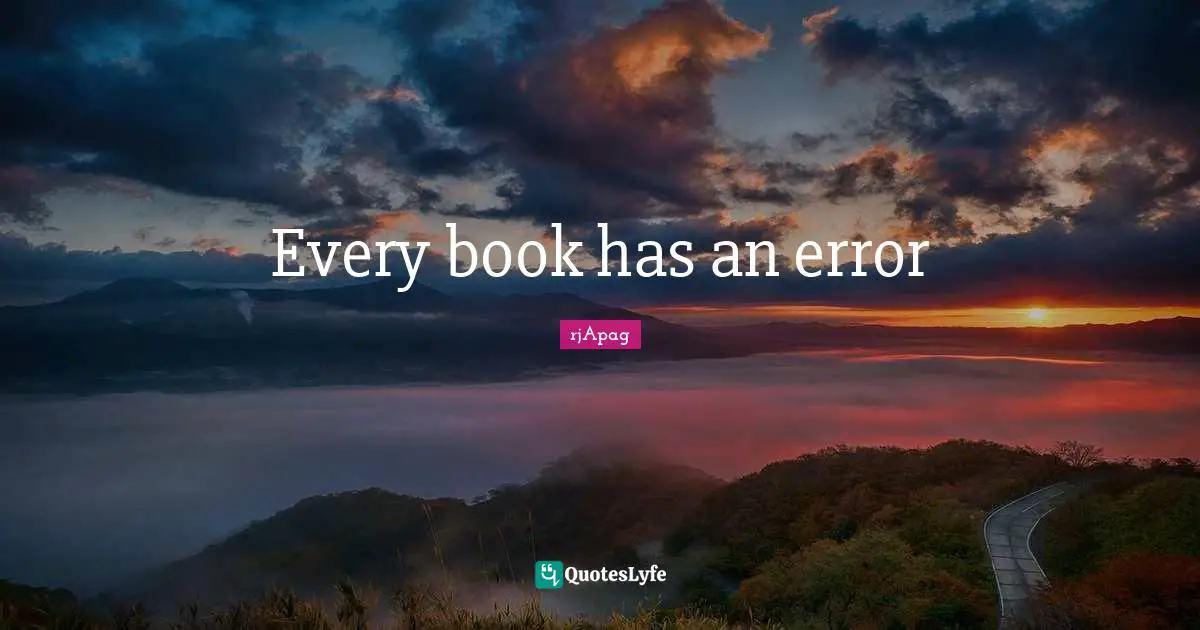 Every book has an error