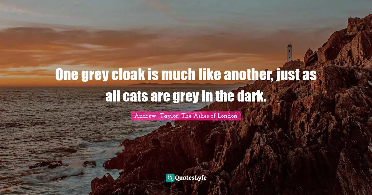 One grey cloak is much like another, just as all cats are grey in the dark.