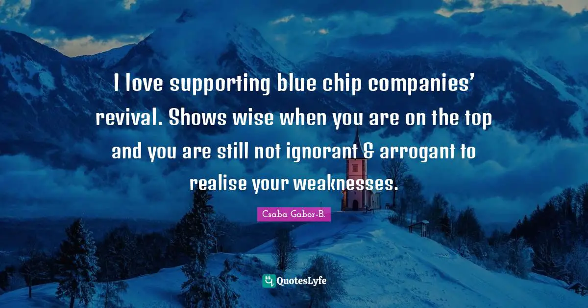 I love supporting blue chip companies’ revival. Shows wise when you are on the top and you are still not ignorant & arrogant to realise your weaknesses.