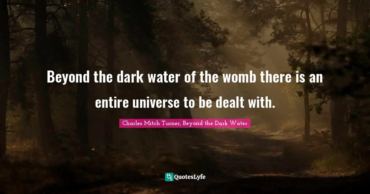Beyond the dark water of the womb there is an entire universe to be dealt with.