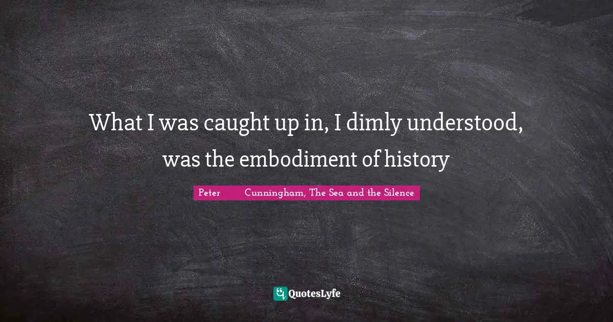 What I was caught up in, I dimly understood, was the embodiment of history