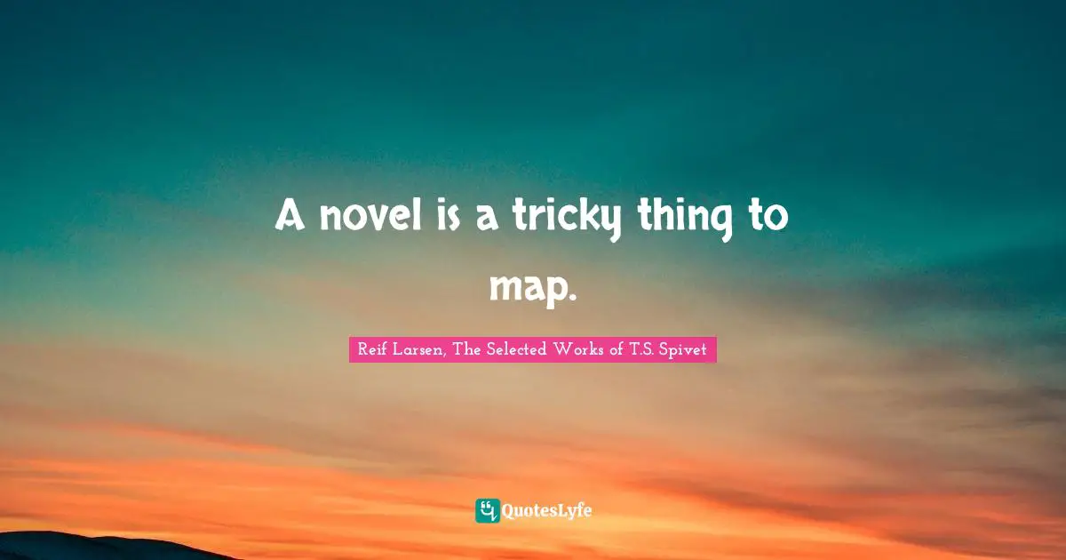 A novel is a tricky thing to map.