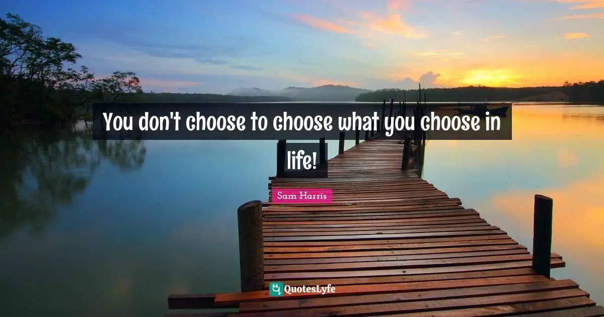 Secularism Quotes: "You don't choose to choose what you choose in life!"