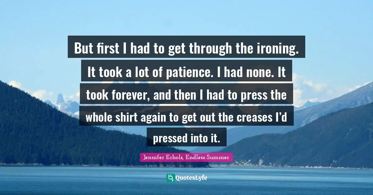 But first I had to get through the ironing. It took a lot of patience. I had none. It took forever, and then I had to press the whole shirt again to get out the creases I’d pressed into it.