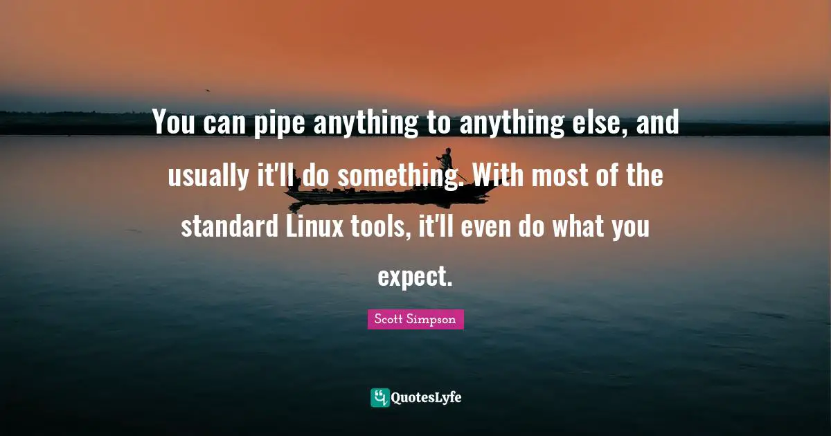You can pipe anything to anything else, and usually it'll do something. With most of the standard Linux tools, it'll even do what you expect.