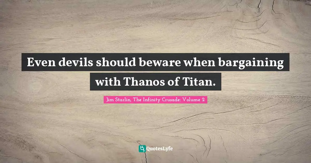 Even devils should beware when bargaining with Thanos of Titan.