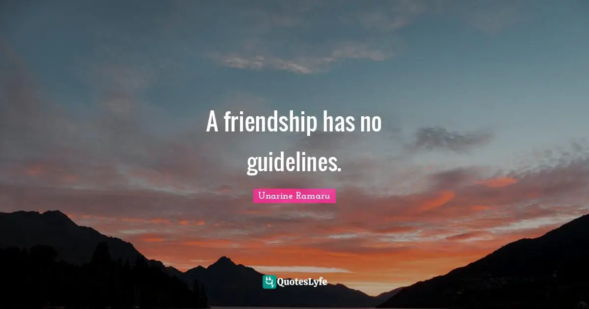 What Is Right And Wrong Quotes: "A friendship has no guidelines."