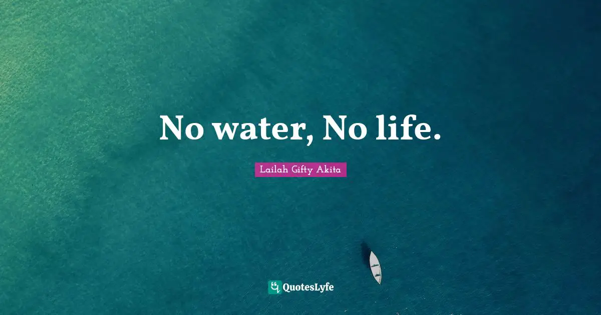 No water, No life.