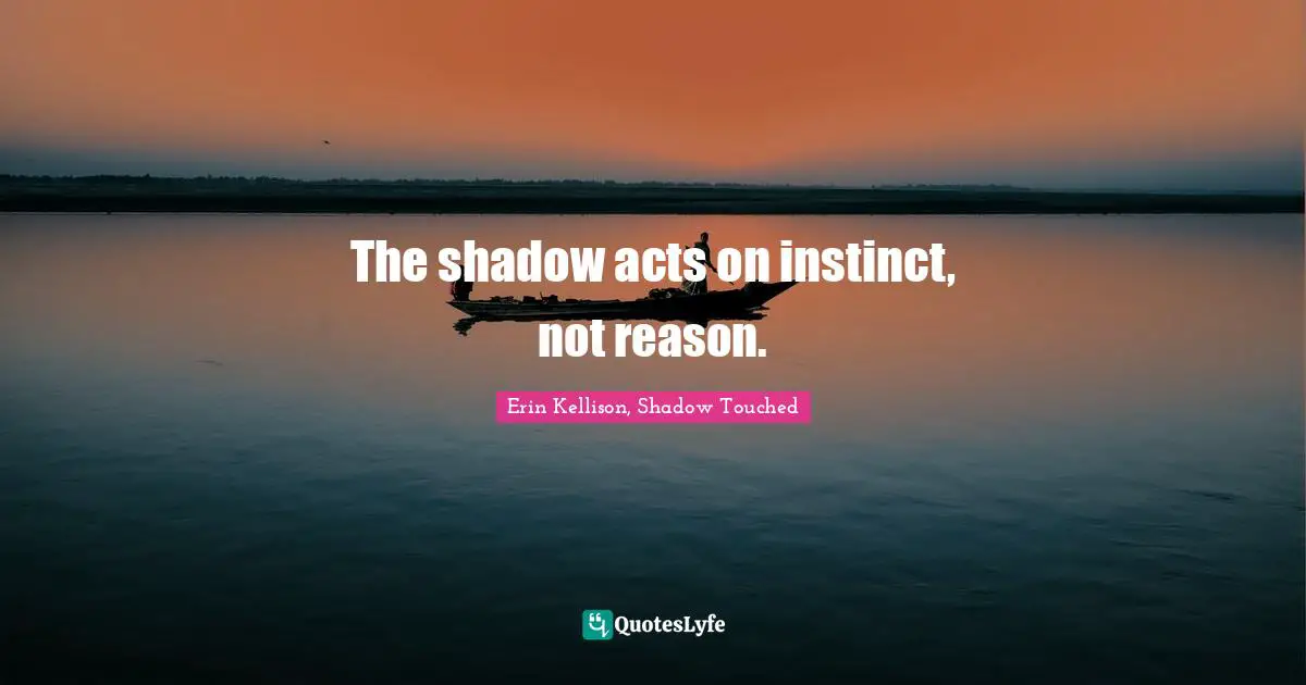 The shadow acts on instinct, not reason.