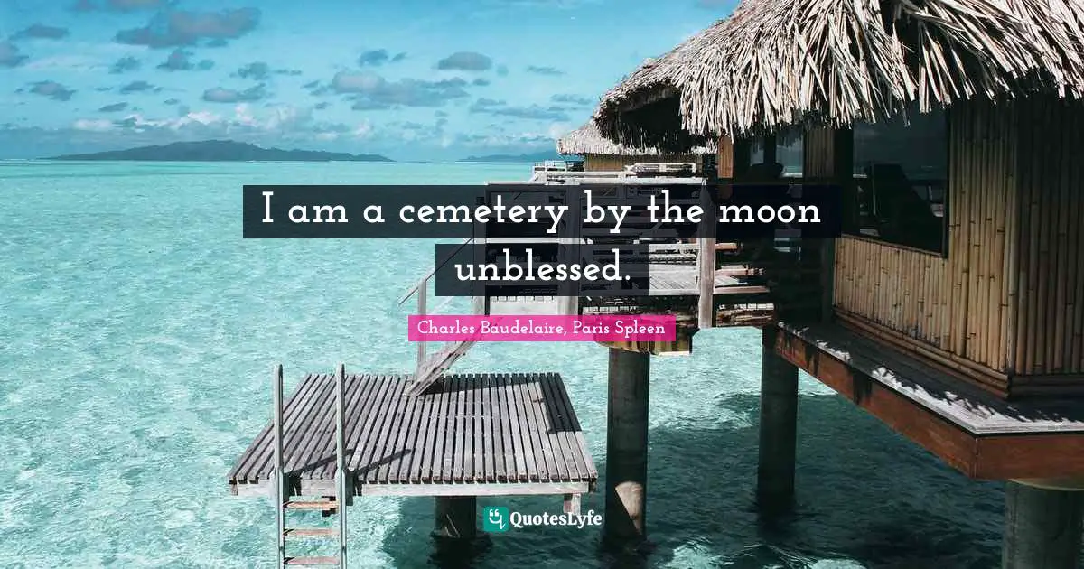 I am a cemetery by the moon unblessed.